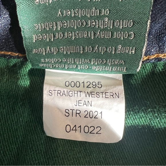 Tecovas Ranch Wear Men's Straight Leg Dark Blue Western Denim Jeans Size 36 x 32 - Picture 5 of 11